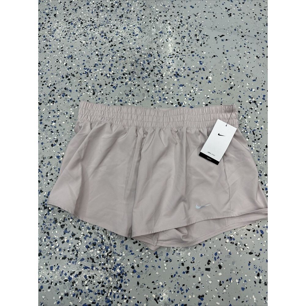 Nike One Women's Dri-FIT Mid Rise 3" Brief Lined‎ Shorts, Light Violet New NWT L